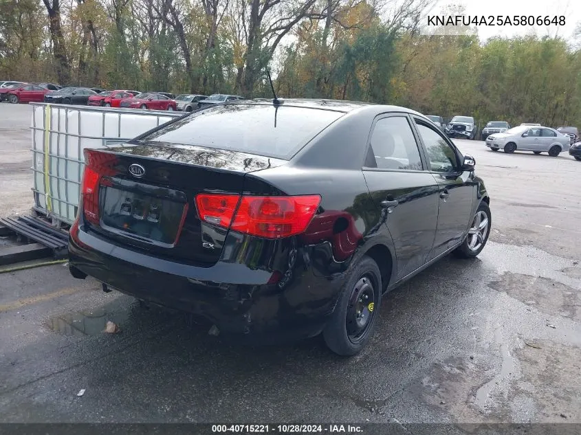 2010 Kia Forte Ex VIN: KNAFU4A25A5806648 Lot: 40715221