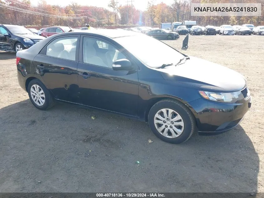 KNAFU4A26A5241830 2010 Kia Forte Ex