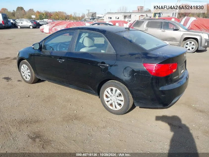 2010 Kia Forte Ex VIN: KNAFU4A26A5241830 Lot: 40718136