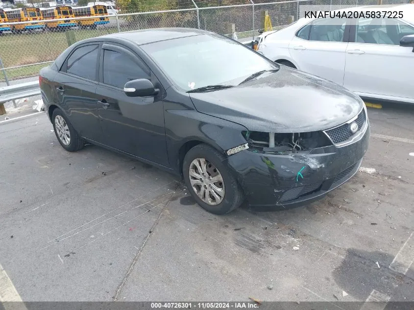 2010 Kia Forte Ex VIN: KNAFU4A20A5837225 Lot: 40726301