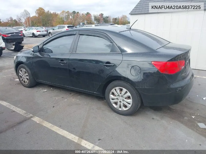 2010 Kia Forte Ex VIN: KNAFU4A20A5837225 Lot: 40726301