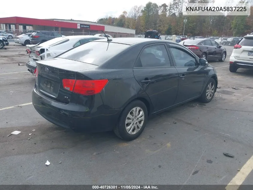 2010 Kia Forte Ex VIN: KNAFU4A20A5837225 Lot: 40726301