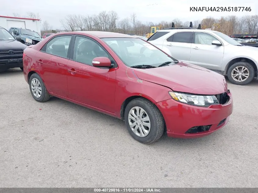 2010 Kia Forte Ex VIN: KNAFU4A29A5187746 Lot: 40729816