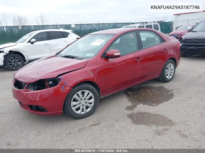 2010 Kia Forte Ex VIN: KNAFU4A29A5187746 Lot: 40729816