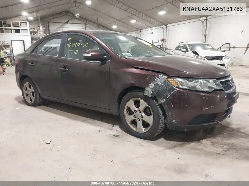 2010 Kia Forte Ex VIN: KNAFU4A2XA5131783 Lot: 40740760