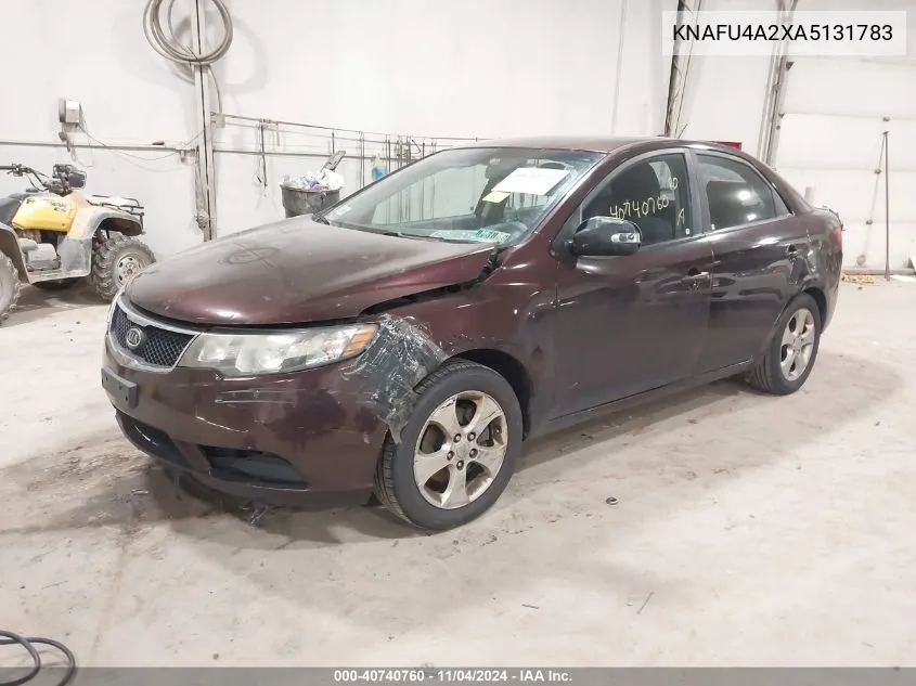 2010 Kia Forte Ex VIN: KNAFU4A2XA5131783 Lot: 40740760