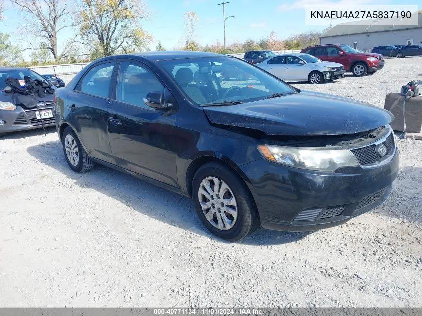 2010 Kia Forte Ex VIN: KNAFU4A27A5837190 Lot: 40771134