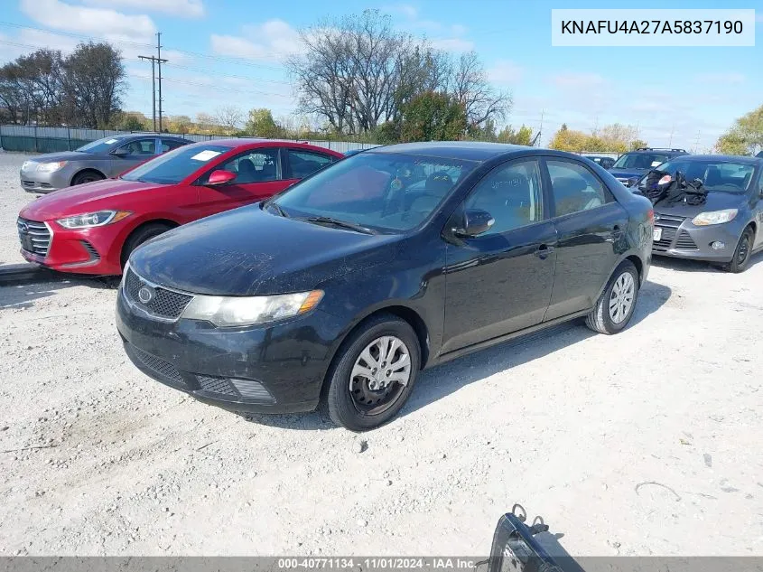 2010 Kia Forte Ex VIN: KNAFU4A27A5837190 Lot: 40771134