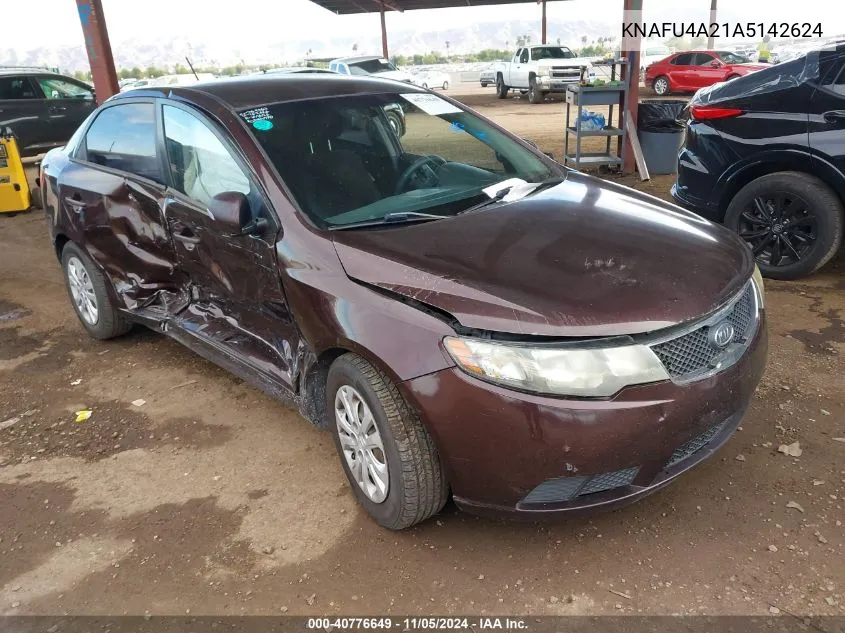 2010 Kia Forte Ex VIN: KNAFU4A21A5142624 Lot: 40776649