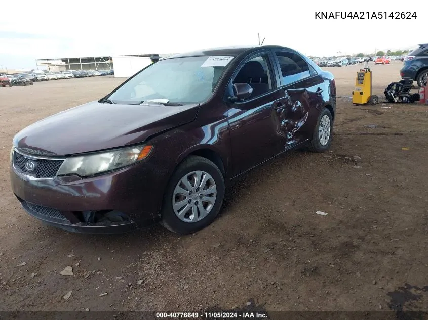 2010 Kia Forte Ex VIN: KNAFU4A21A5142624 Lot: 40776649