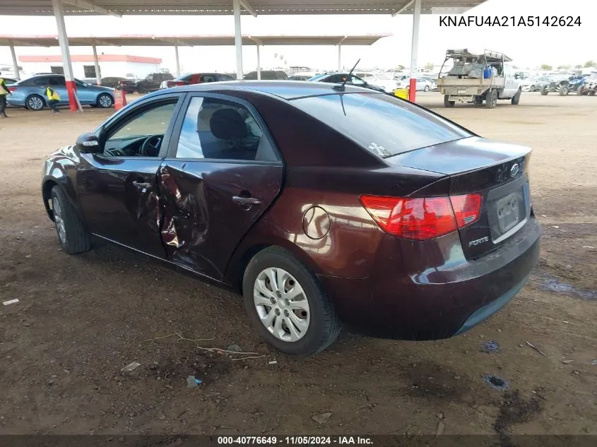 2010 Kia Forte Ex VIN: KNAFU4A21A5142624 Lot: 40776649