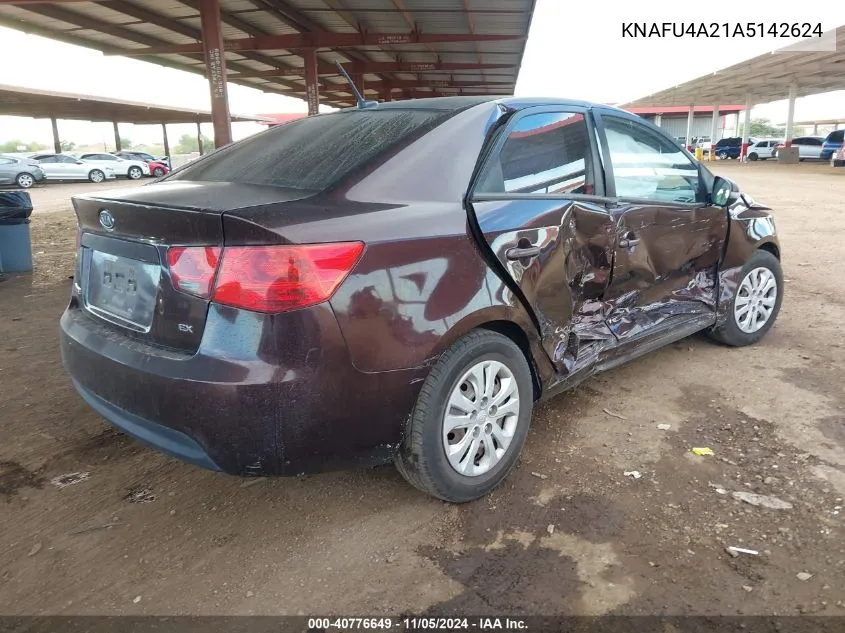 2010 Kia Forte Ex VIN: KNAFU4A21A5142624 Lot: 40776649