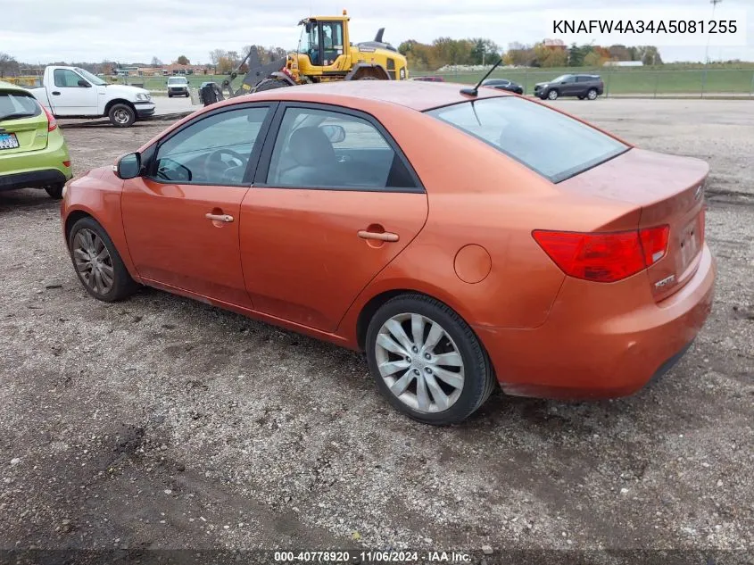 2010 Kia Forte Sx VIN: KNAFW4A34A5081255 Lot: 40778920