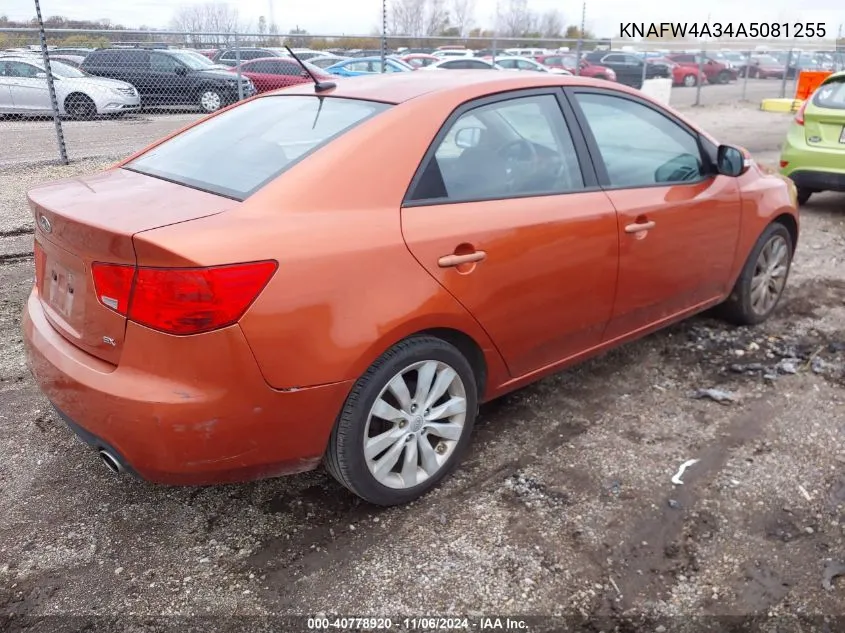 2010 Kia Forte Sx VIN: KNAFW4A34A5081255 Lot: 40778920