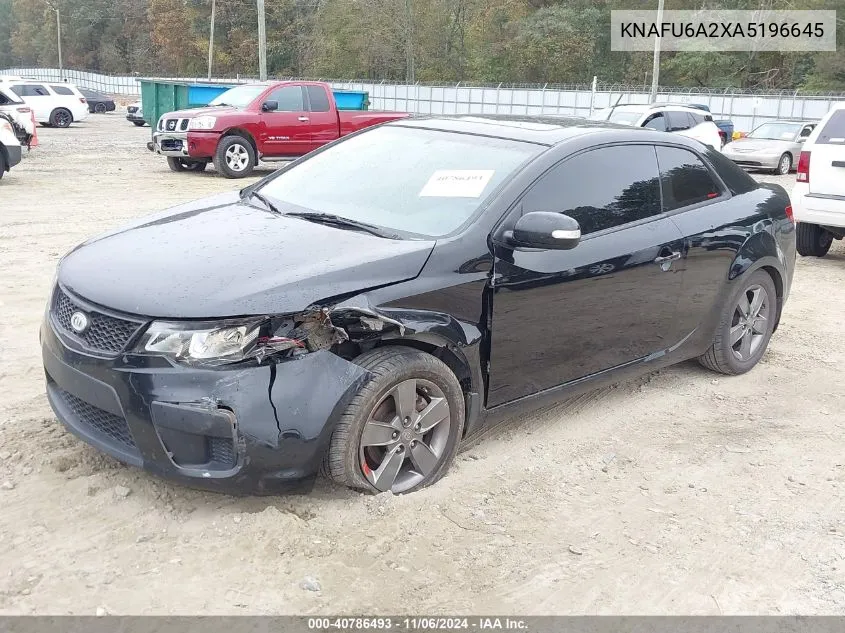 2010 Kia Forte Koup Ex VIN: KNAFU6A2XA5196645 Lot: 40786493