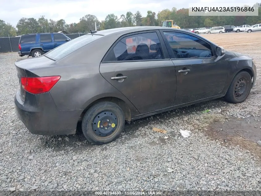 2010 Kia Forte Ex VIN: KNAFU4A23A5196846 Lot: 40794830