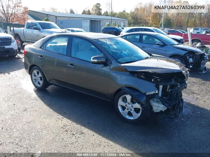 2010 Kia Forte Ex VIN: KNAFU4A27A5260399 Lot: 40813195