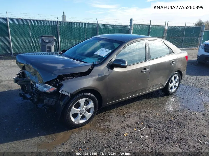 2010 Kia Forte Ex VIN: KNAFU4A27A5260399 Lot: 40813195