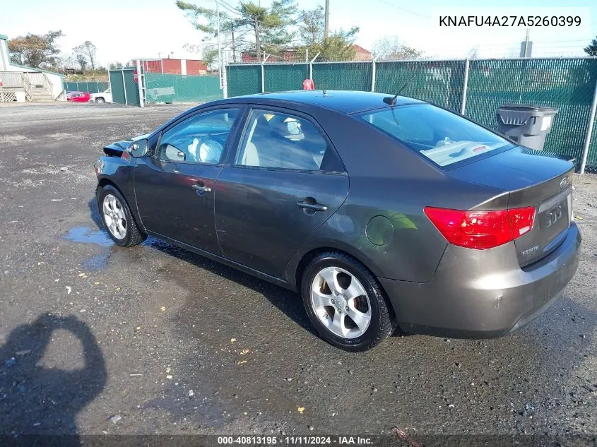 2010 Kia Forte Ex VIN: KNAFU4A27A5260399 Lot: 40813195