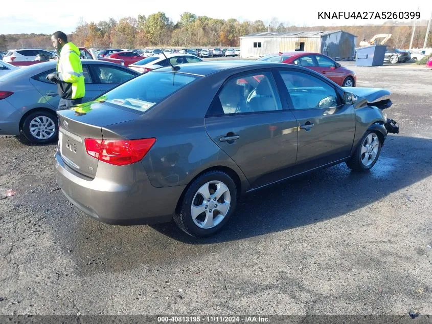 2010 Kia Forte Ex VIN: KNAFU4A27A5260399 Lot: 40813195