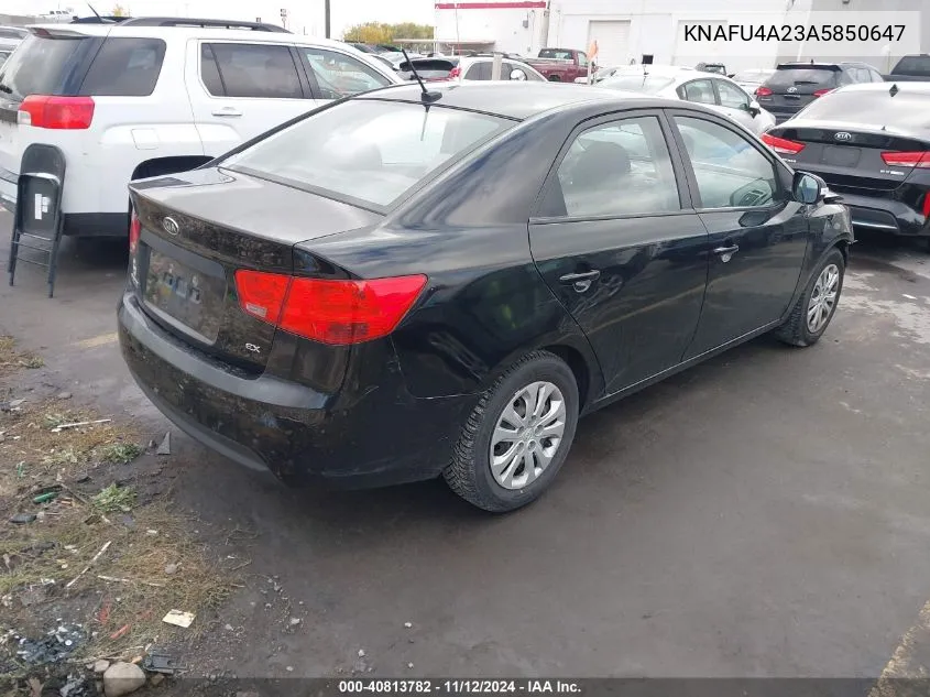 2010 Kia Forte Ex VIN: KNAFU4A23A5850647 Lot: 40813782