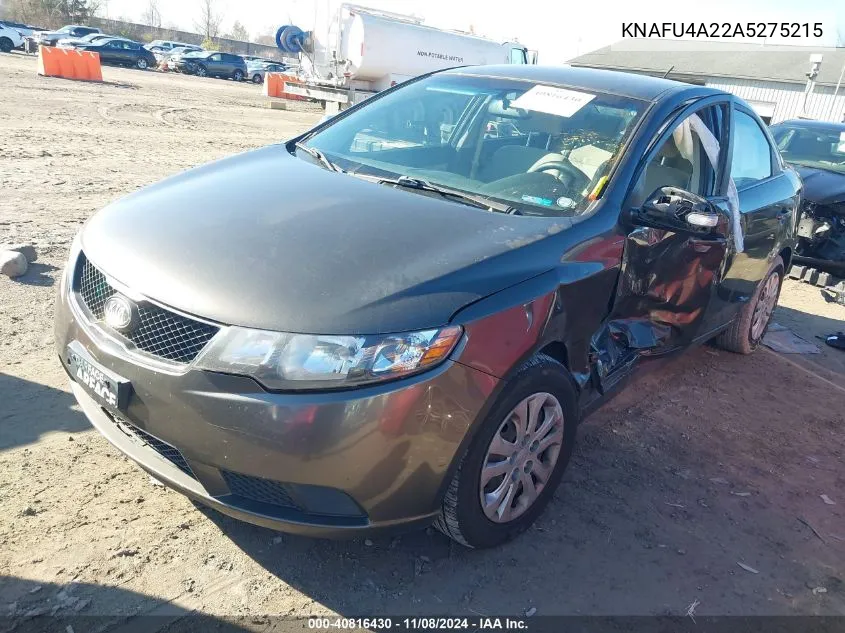 2010 Kia Forte Ex VIN: KNAFU4A22A5275215 Lot: 40816430