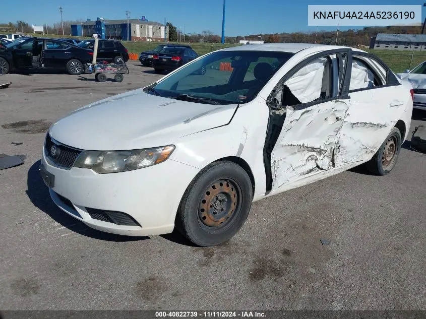 2010 Kia Forte Ex VIN: KNAFU4A24A5236190 Lot: 40822739