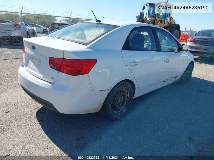 2010 Kia Forte Ex VIN: KNAFU4A24A5236190 Lot: 40822739