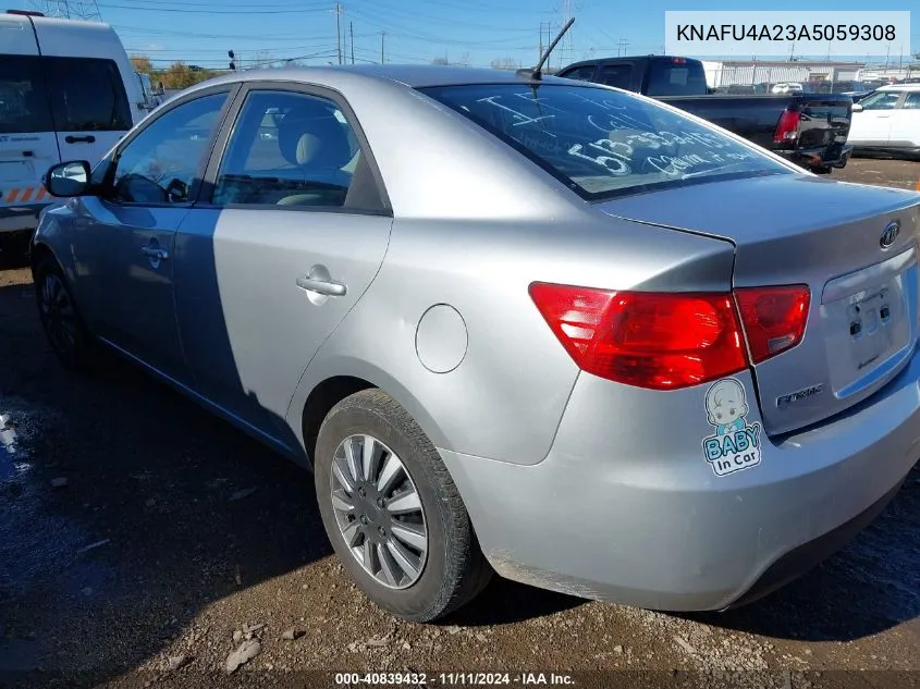 2010 Kia Forte Ex VIN: KNAFU4A23A5059308 Lot: 40839432