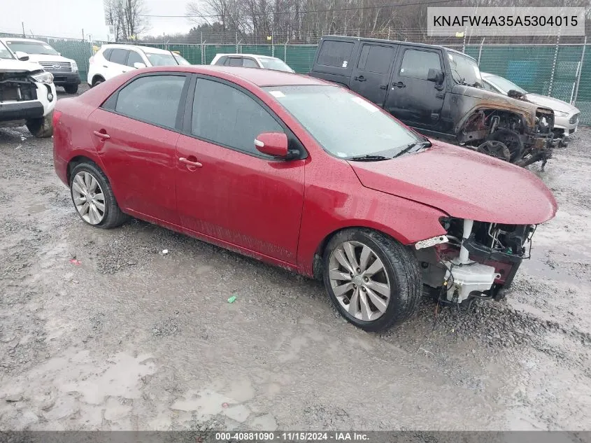 2010 Kia Forte Sx VIN: KNAFW4A35A5304015 Lot: 40881090