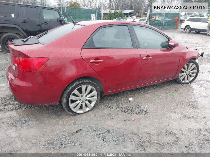 2010 Kia Forte Sx VIN: KNAFW4A35A5304015 Lot: 40881090