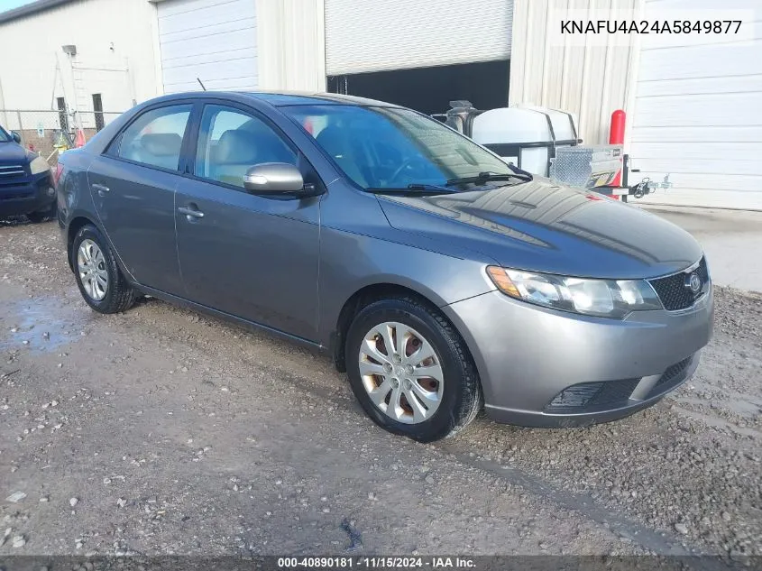 2010 Kia Forte Ex VIN: KNAFU4A24A5849877 Lot: 40890181