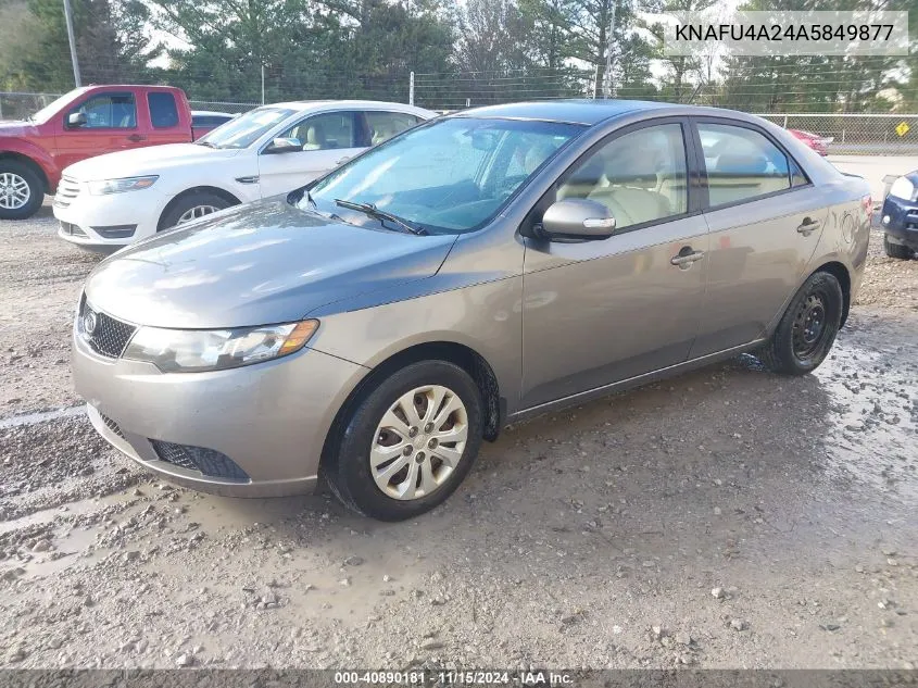 2010 Kia Forte Ex VIN: KNAFU4A24A5849877 Lot: 40890181