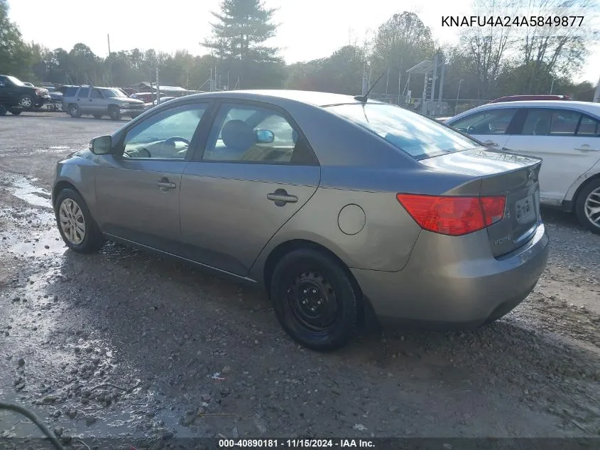 2010 Kia Forte Ex VIN: KNAFU4A24A5849877 Lot: 40890181