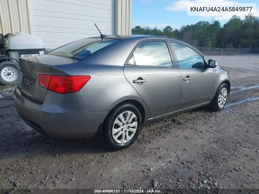 2010 Kia Forte Ex VIN: KNAFU4A24A5849877 Lot: 40890181