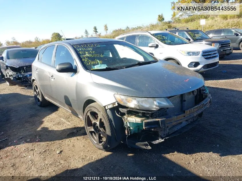 2011 Kia Forte 5-Door VIN: KNAFW5A30B5443556 Lot: 12121213