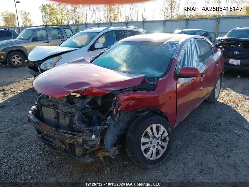 2011 Kia Forte VIN: KNAFT4A25B5415147 Lot: 12126732