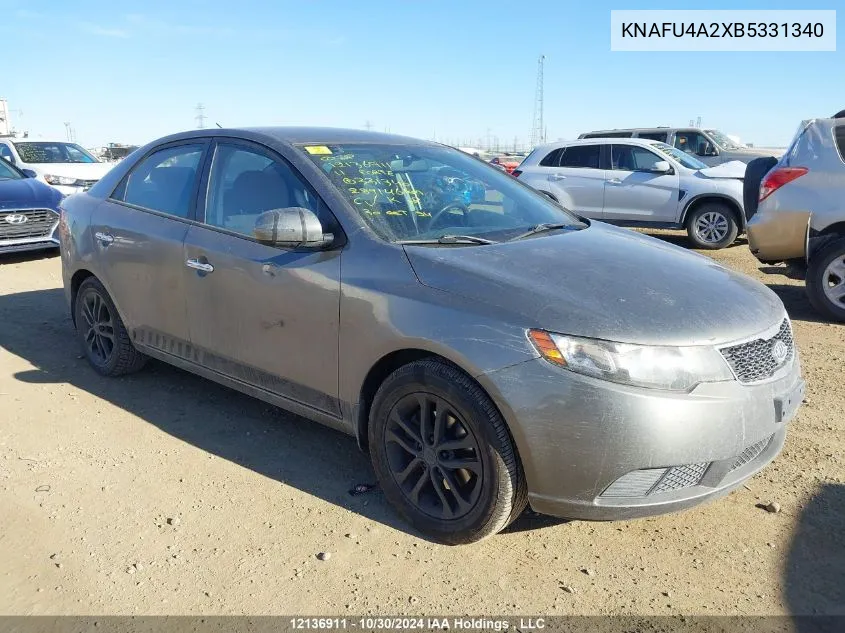 2011 Kia Forte VIN: KNAFU4A2XB5331340 Lot: 12136911