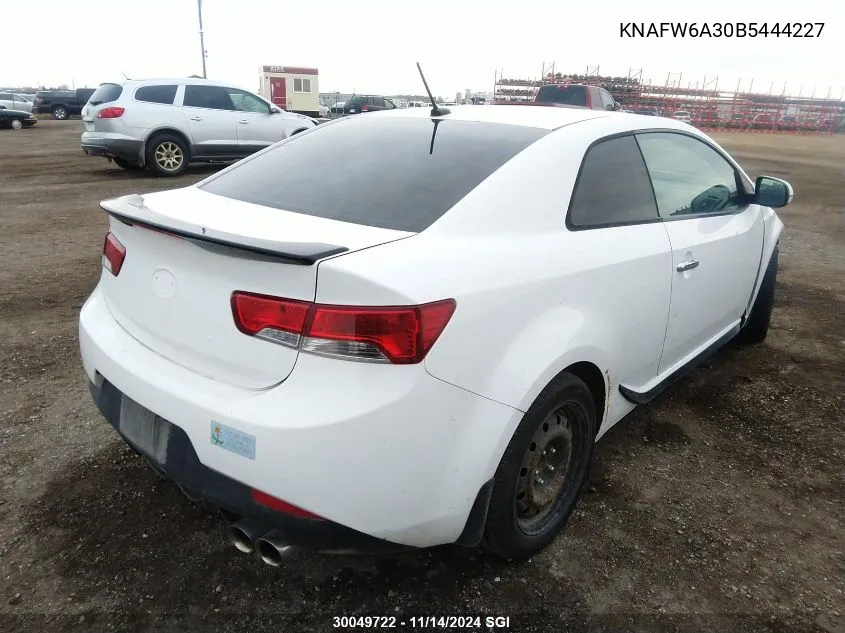 2011 Kia Forte Sx VIN: KNAFW6A30B5444227 Lot: 30049722