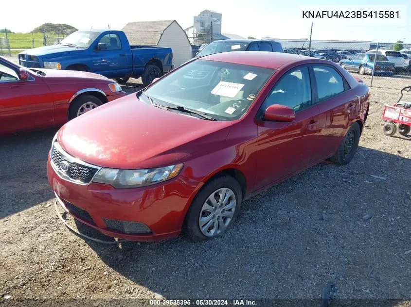 2011 Kia Forte Ex VIN: KNAFU4A23B5415581 Lot: 39538395