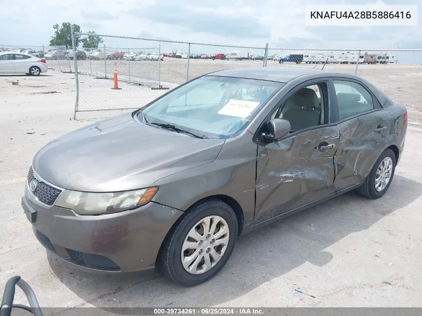 KNAFU4A28B5886416 2011 Kia Forte Ex