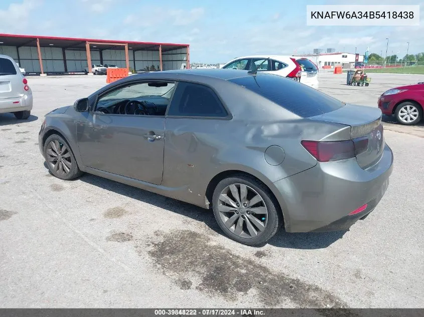 KNAFW6A34B5418438 2011 Kia Forte Koup Sx