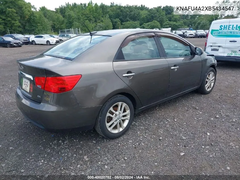 KNAFU4A2XB5434547 2011 Kia Forte Ex