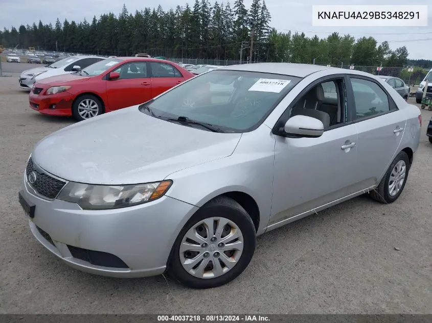 KNAFU4A29B5348291 2011 Kia Forte Ex