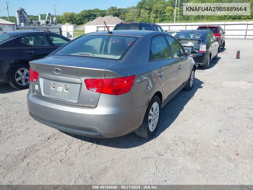 2011 Kia Forte Ex VIN: KNAFU4A29B5889664 Lot: 40164048