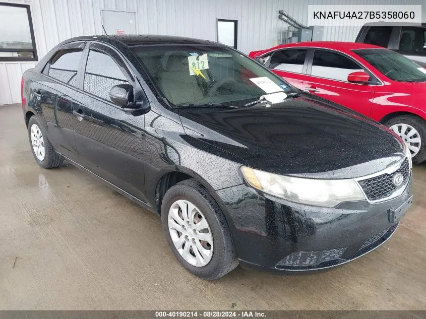 KNAFU4A27B5358060 2011 Kia Forte Ex