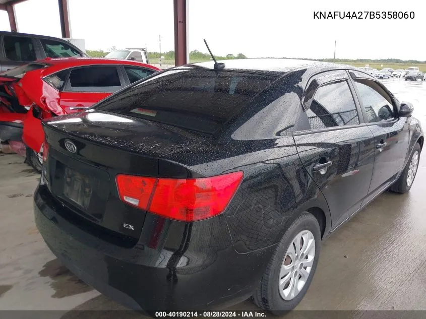 KNAFU4A27B5358060 2011 Kia Forte Ex