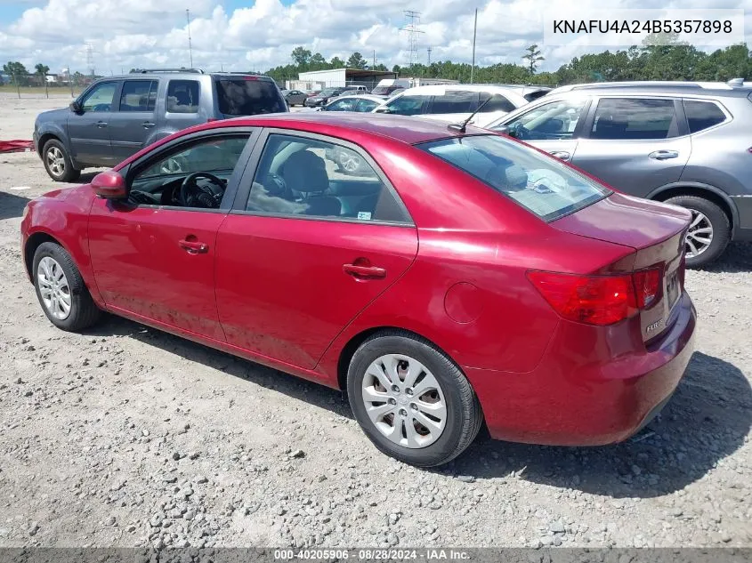 2011 Kia Forte Ex VIN: KNAFU4A24B5357898 Lot: 40205906