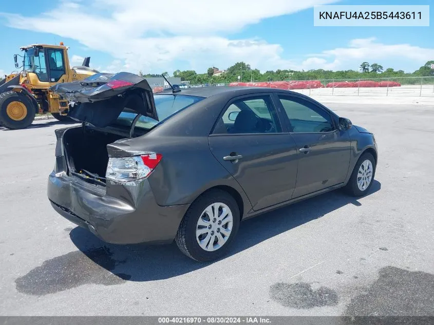 2011 Kia Forte Ex VIN: KNAFU4A25B5443611 Lot: 40216970