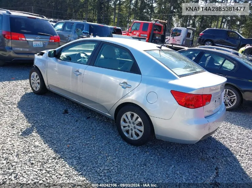 2011 Kia Forte Lx VIN: KNAFT4A28B5381477 Lot: 40242106